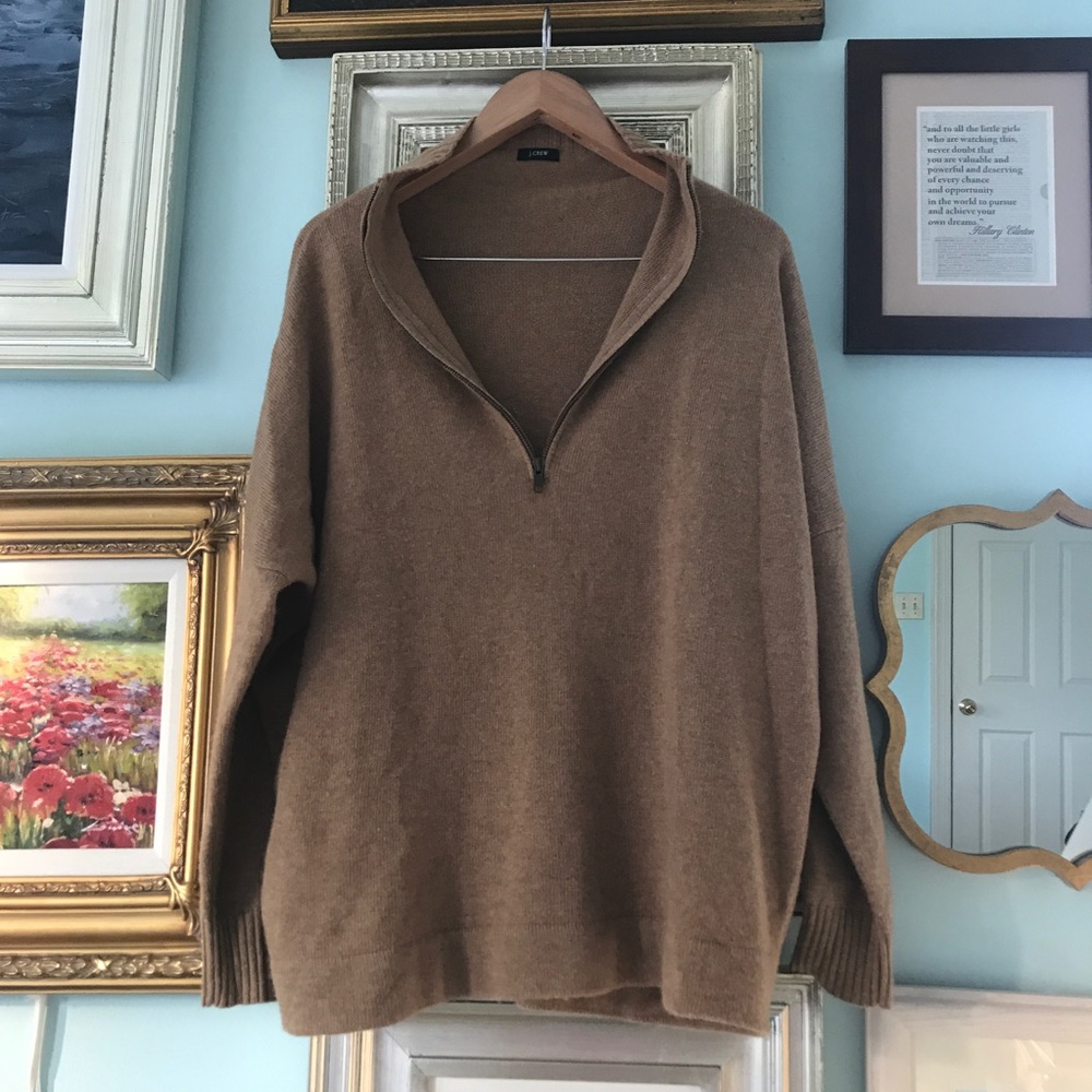 J. Crew Dream half-zip sweater